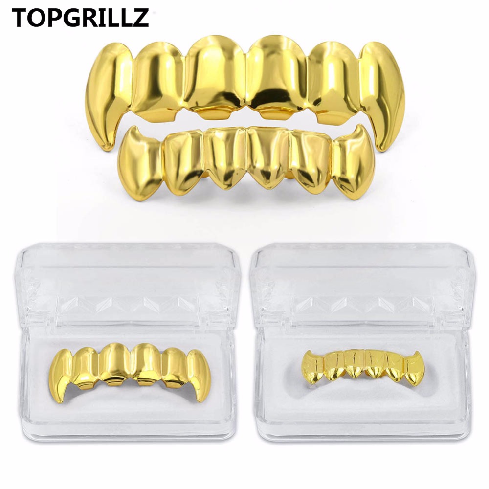 Body Jewelry Real Gold - TOPGRILLZ Gold Silver Plated HIP HOP