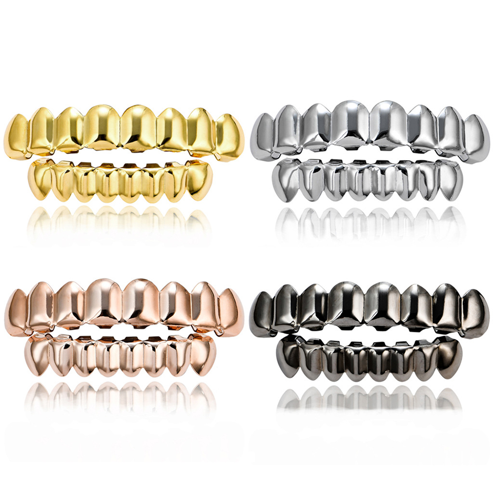 Body Jewelry Real Gold - Hip Hop Gold Braces Upper Teeth