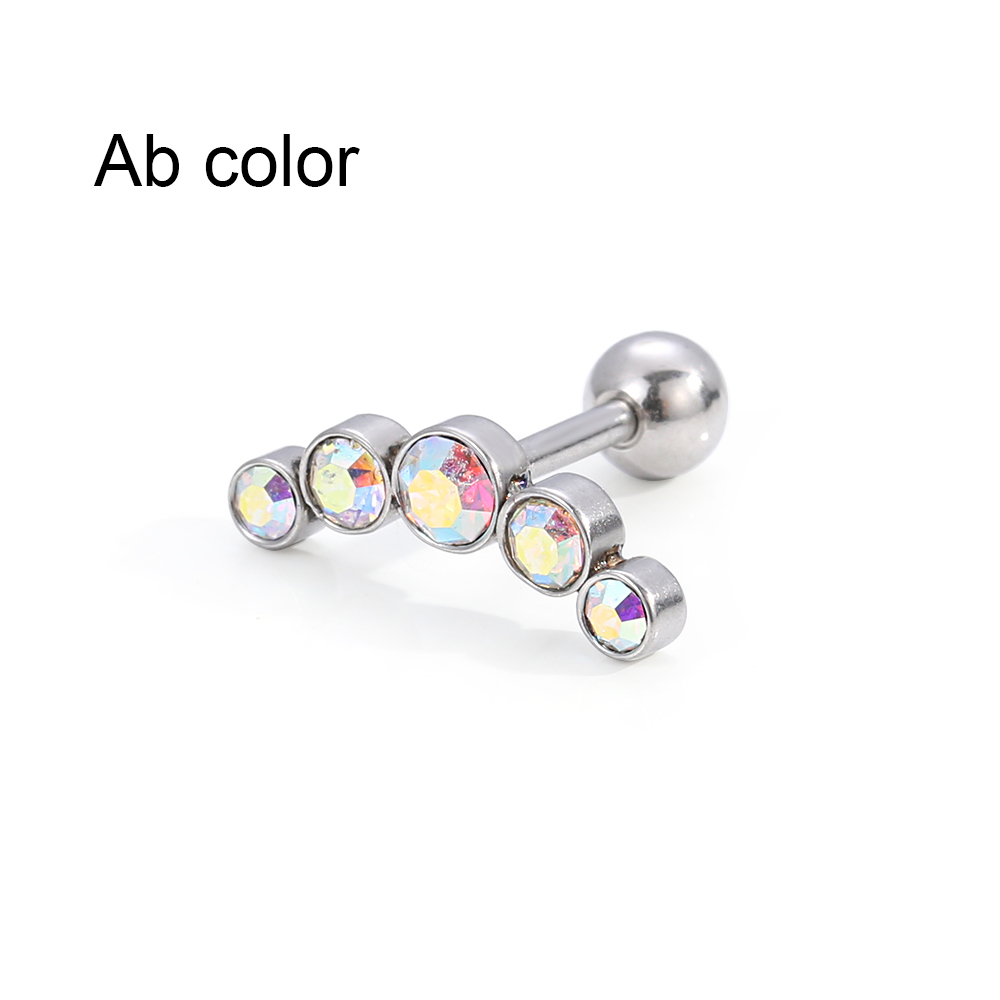 Body Jewelry Ear Piercing - 1Pcs Fashion 16G Crystal Gem Opal