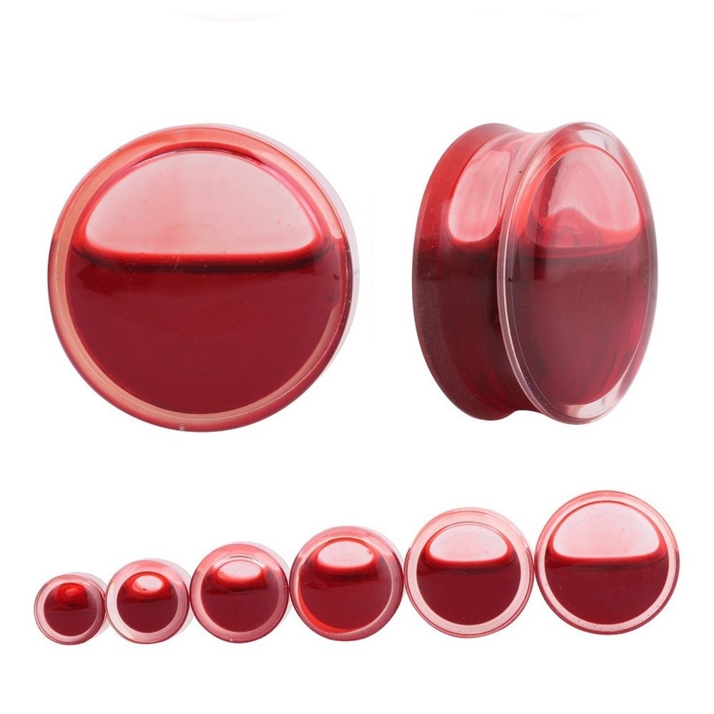 Body Jewelry Gauges - Double Saddle Ear Plug Jewelry Transparent