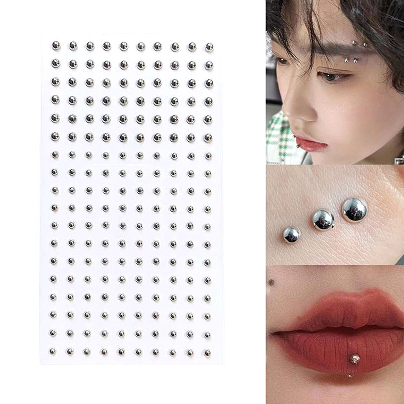 Body Jewelry Ear Piercing - Diamond Sticker Fake Nose Stud Self