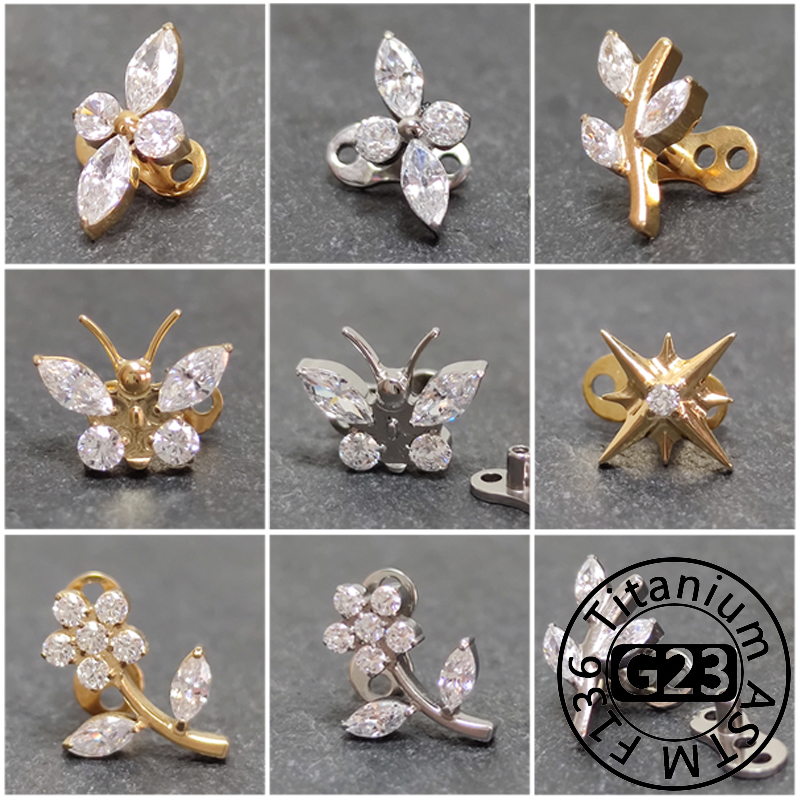 G23 Titanium Zircon Micro Derm - Dermal Anchor Top ulasan dan harga