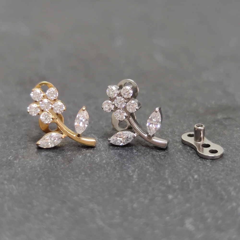 G23 Titanium Zircon Micro Derm - Dermal Anchor Top ulasan dan harga
