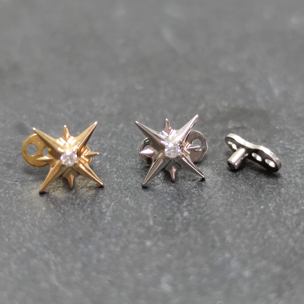 G23 Titanium Zircon Micro Derm - Dermal Anchor Top ulasan dan harga