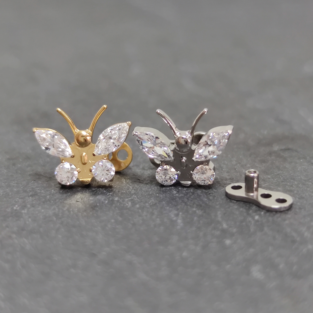 G23 Titanium Zircon Micro Derm - Dermal Anchor Top ulasan dan harga
