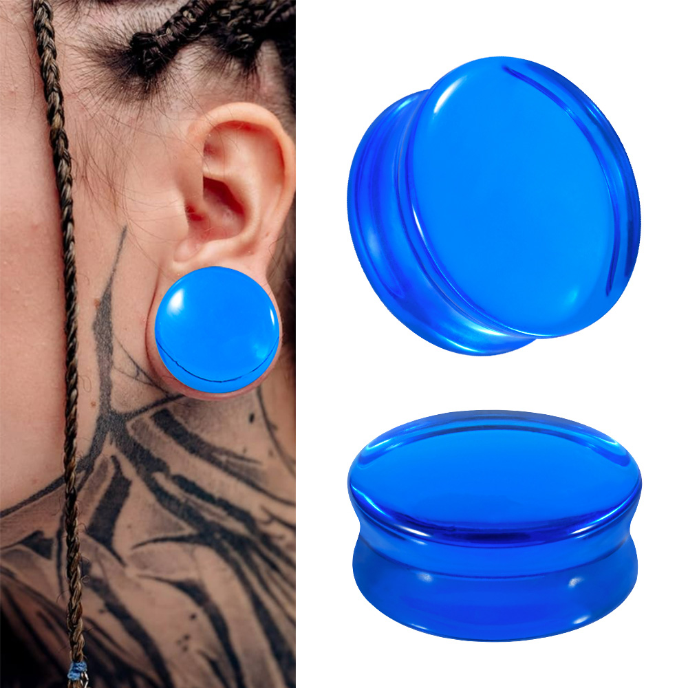1/2/22PCS Glass&Stone Round Ea - Body Jewelry Gauges ulasan dan harga