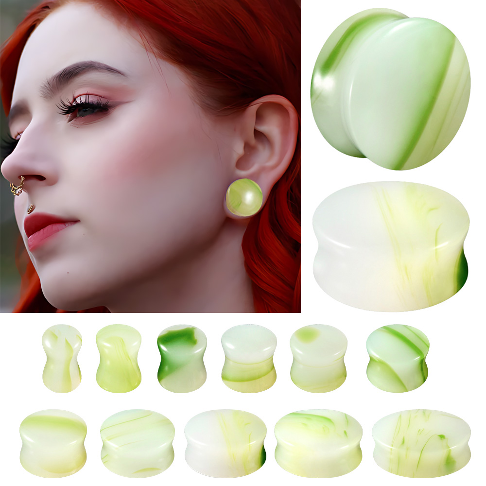 1/2/22PCS Glass&Stone Round Ea - Body Jewelry Gauges ulasan dan harga