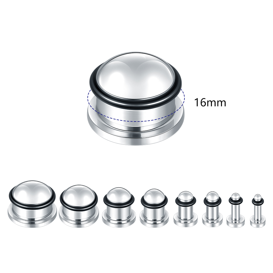 1Pair Stainless Steel Ear Tunn - Body Jewelry Gauges ulasan dan harga