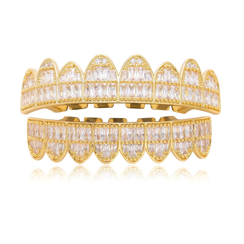 Hiphop Iced Out T Square Zirco - Body Jewelry Real Gold ulasan dan harga