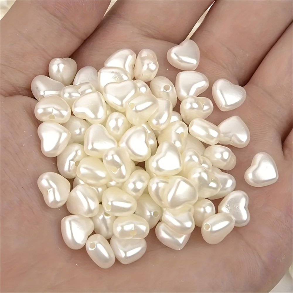 8mm 50pcs white acrylic heart- - Daith Heart Ring ulasan dan harga