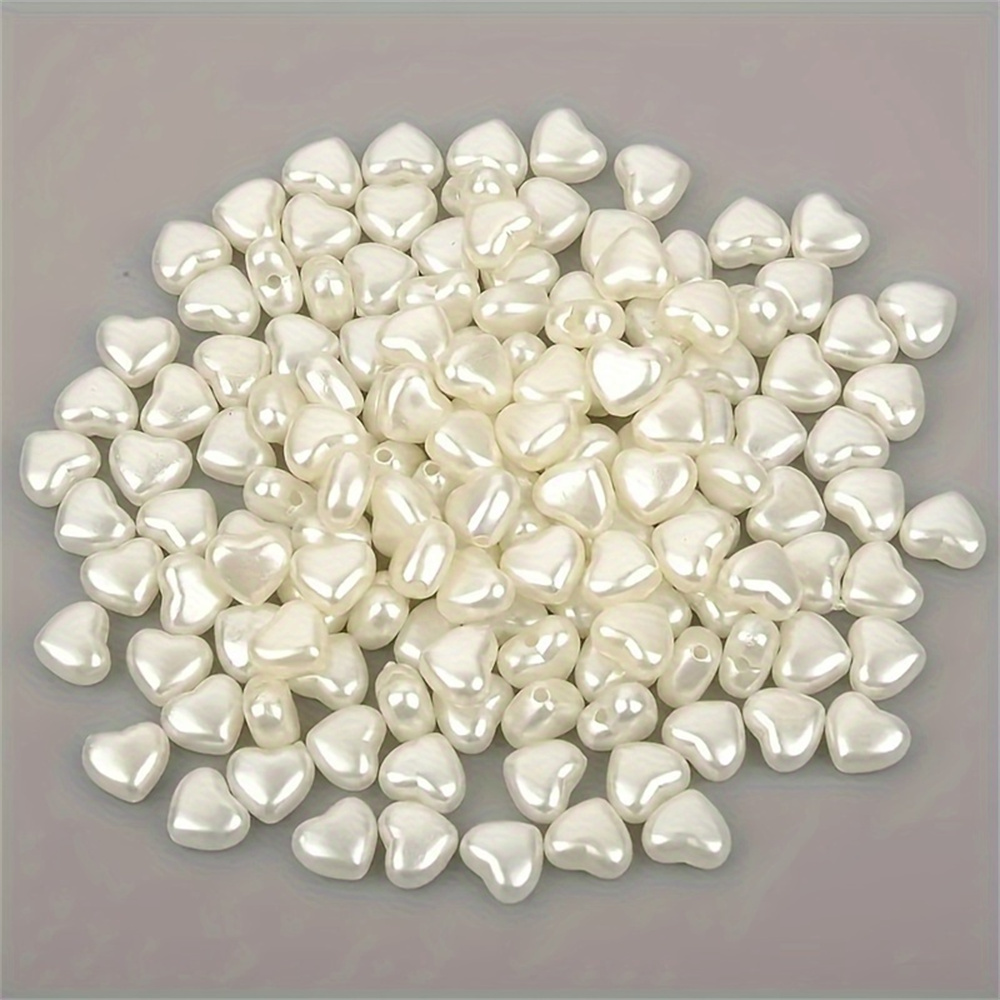 8mm 50pcs white acrylic heart- - Daith Heart Ring ulasan dan harga