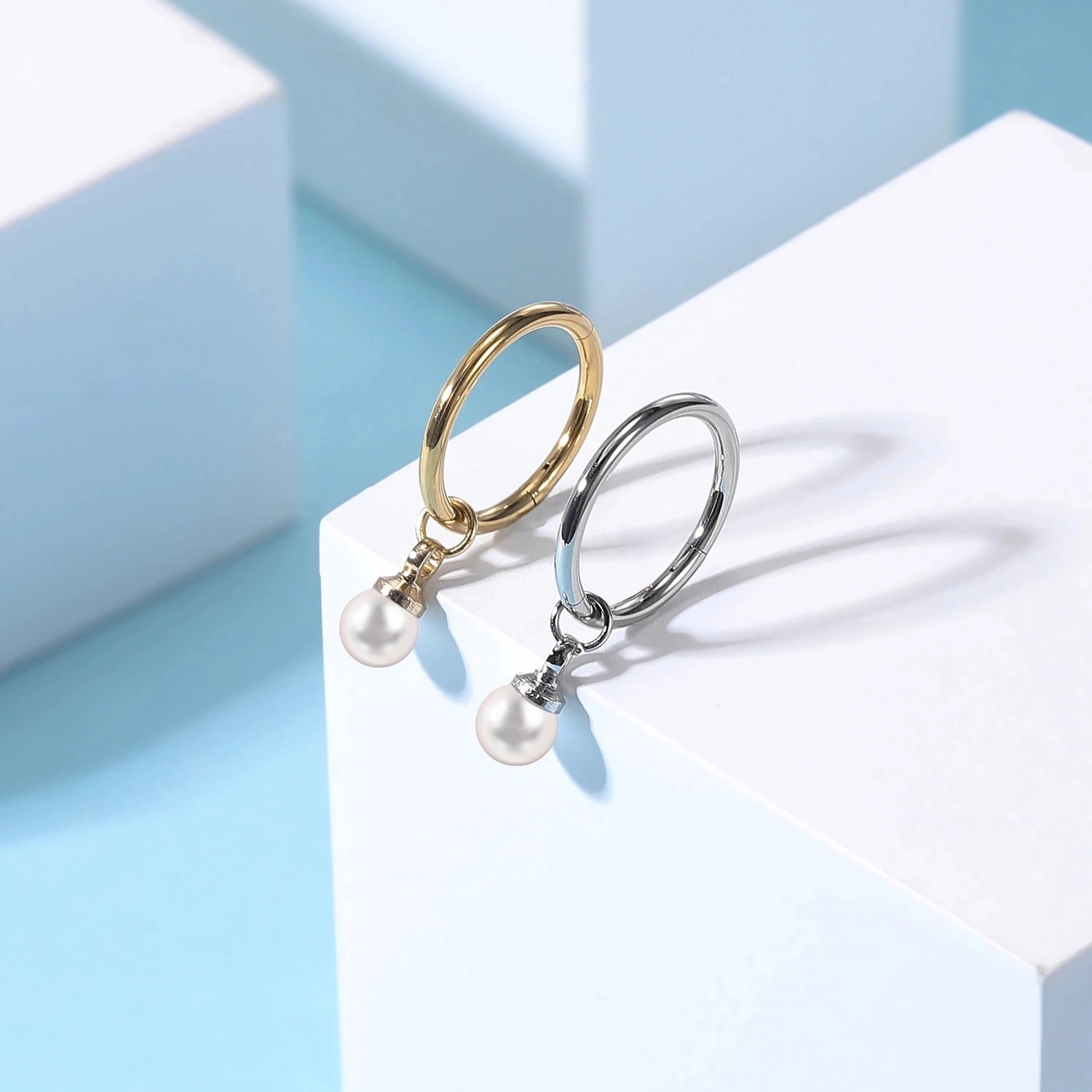 ZS 16G Gold Color Hoop Belly R - Body Jewelry Real Gold ulasan dan harga