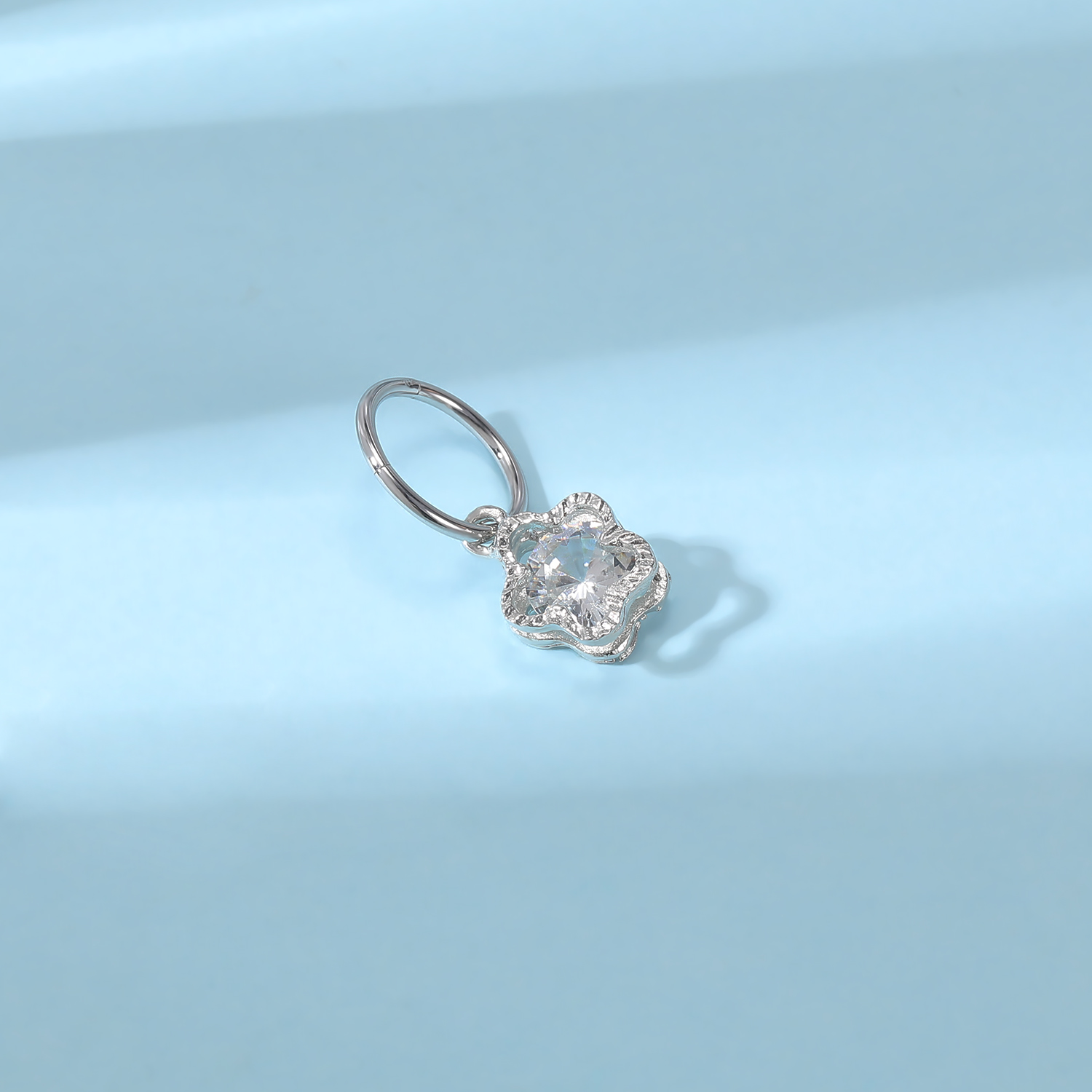 ZS 16G Gold Color Hoop Belly R - Body Jewelry Real Gold ulasan dan harga