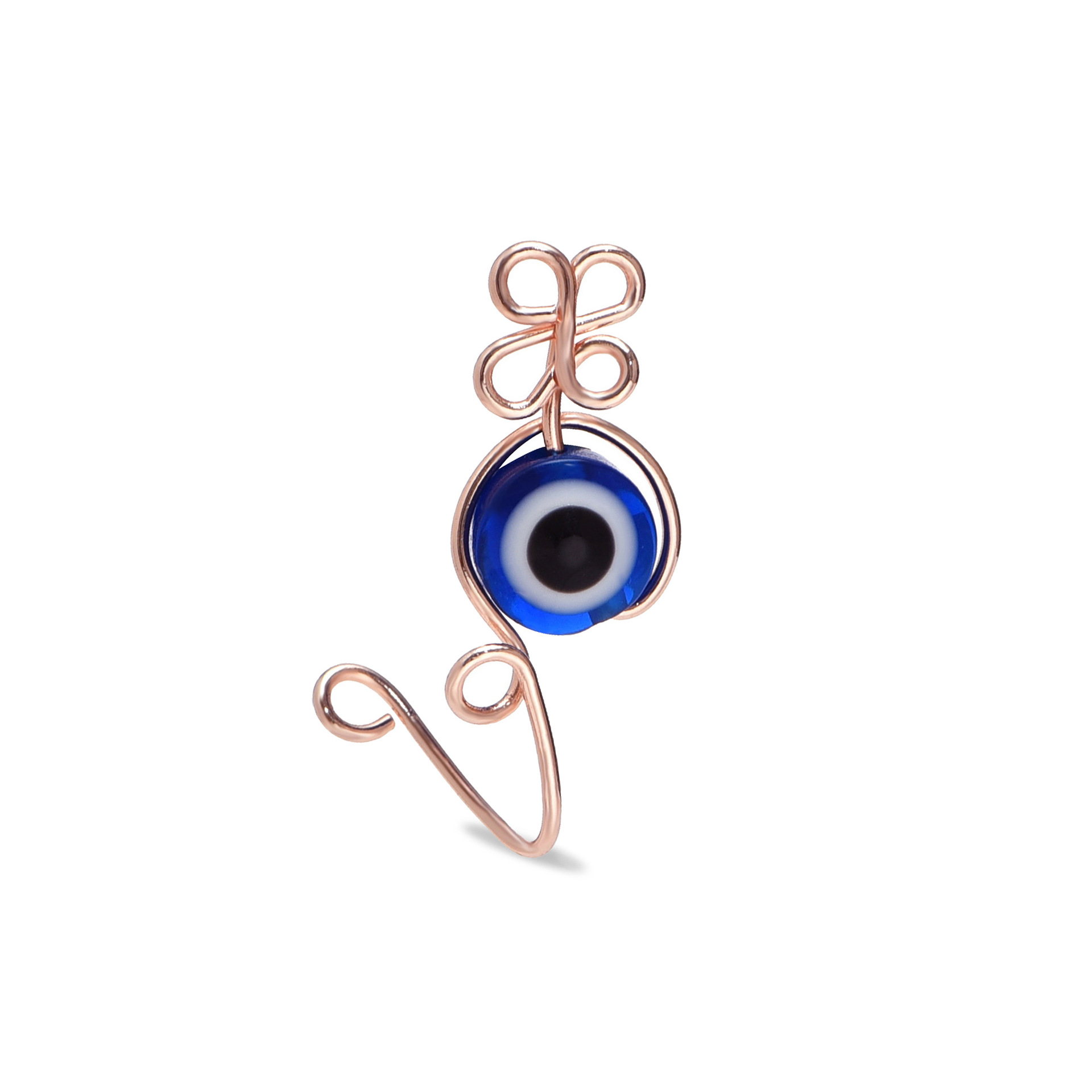 Evil Eye Nose Ring Handmade Co - Body Jewelry Real Gold ulasan dan harga