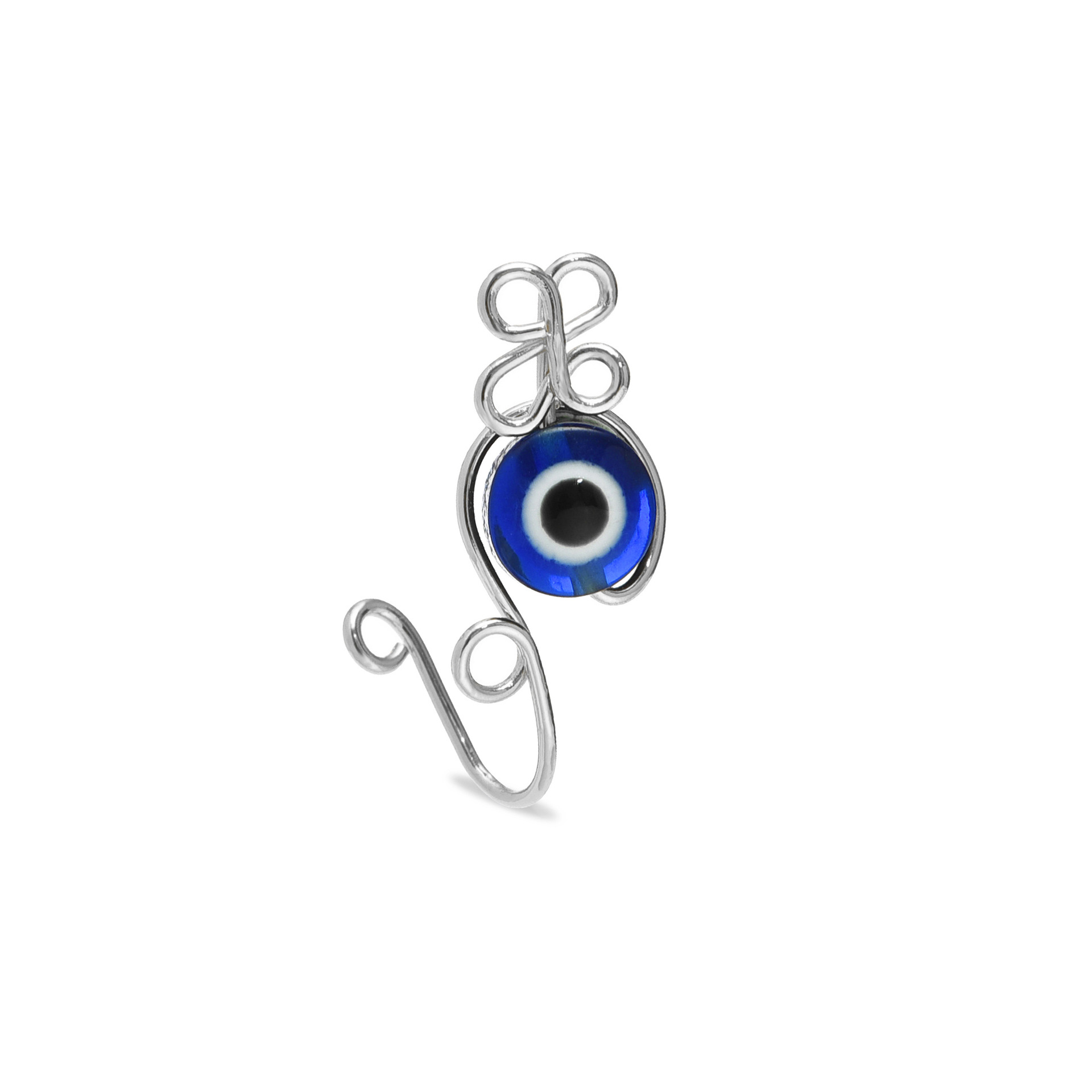 Evil Eye Nose Ring Handmade Co - Body Jewelry Real Gold ulasan dan harga