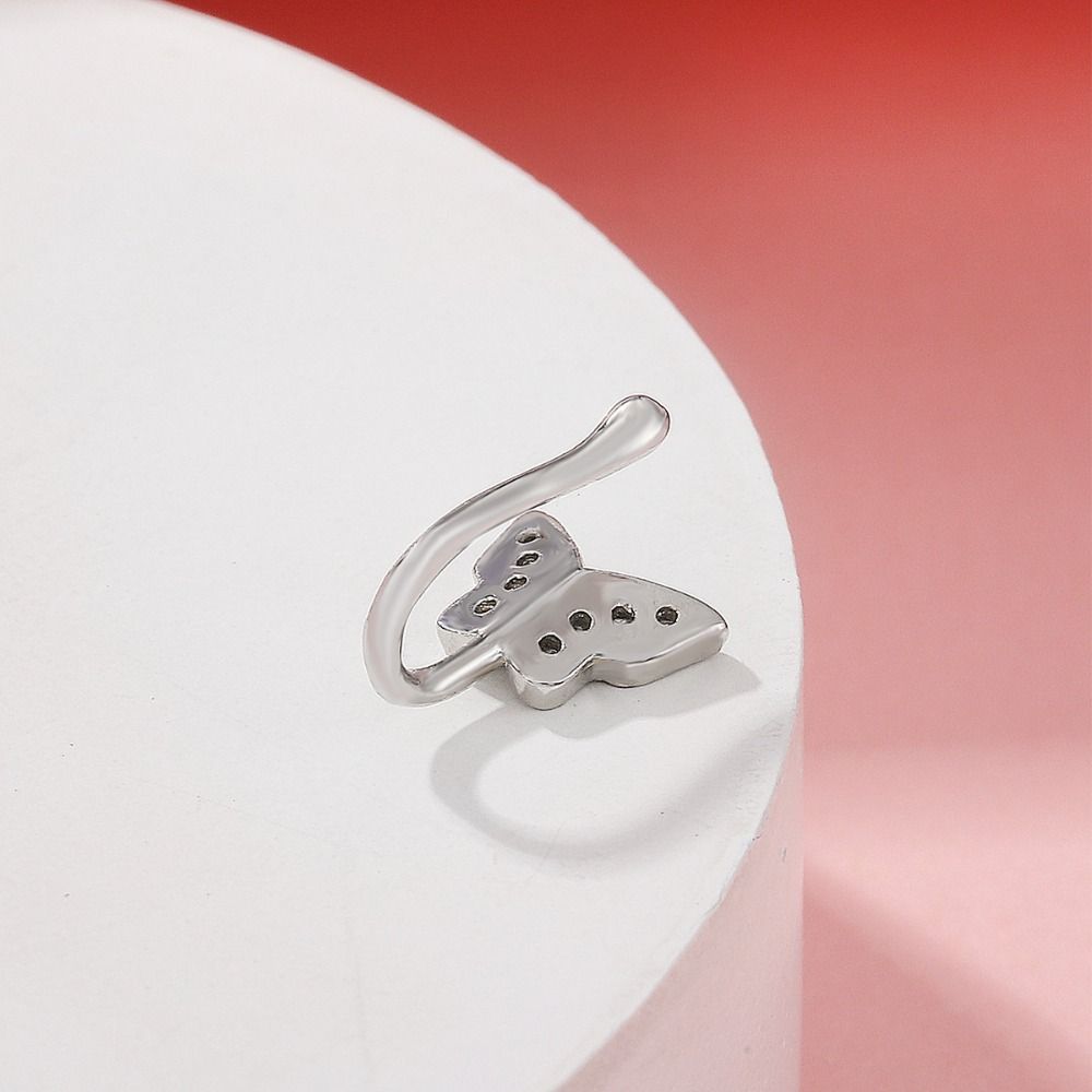 Rhinestone Butterfly Nose Ring - Body Jewelry Ear Piercing ulasan dan harga