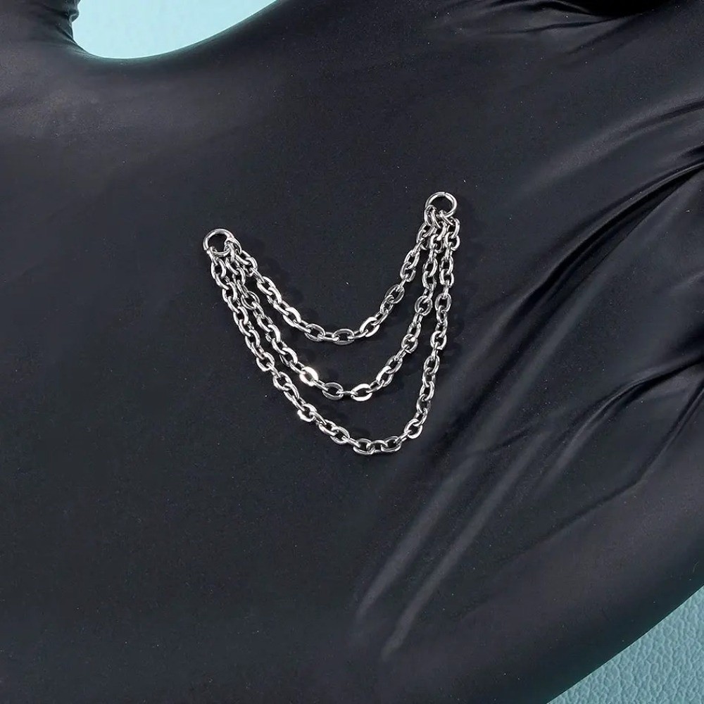 Fashion Titanium Nose Chain Do - Body Jewelry Ear Piercing ulasan dan harga