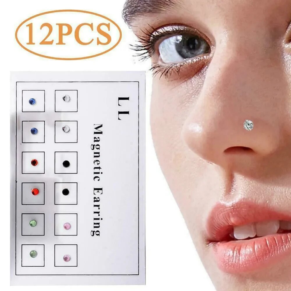 12PCS/Card Fake Cheater Non Pi - Body Jewelry Ear Piercing ulasan dan harga