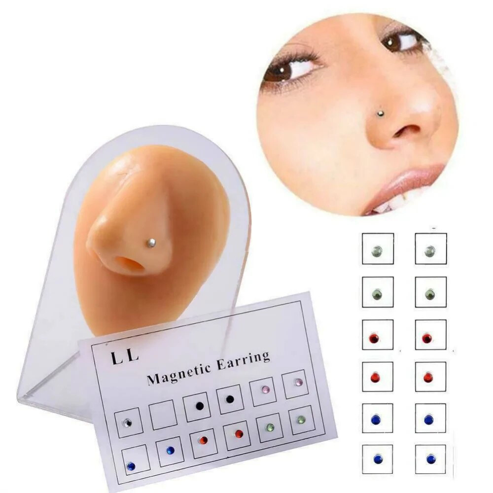 12PCS/Card Fake Cheater Non Pi - Body Jewelry Ear Piercing ulasan dan harga