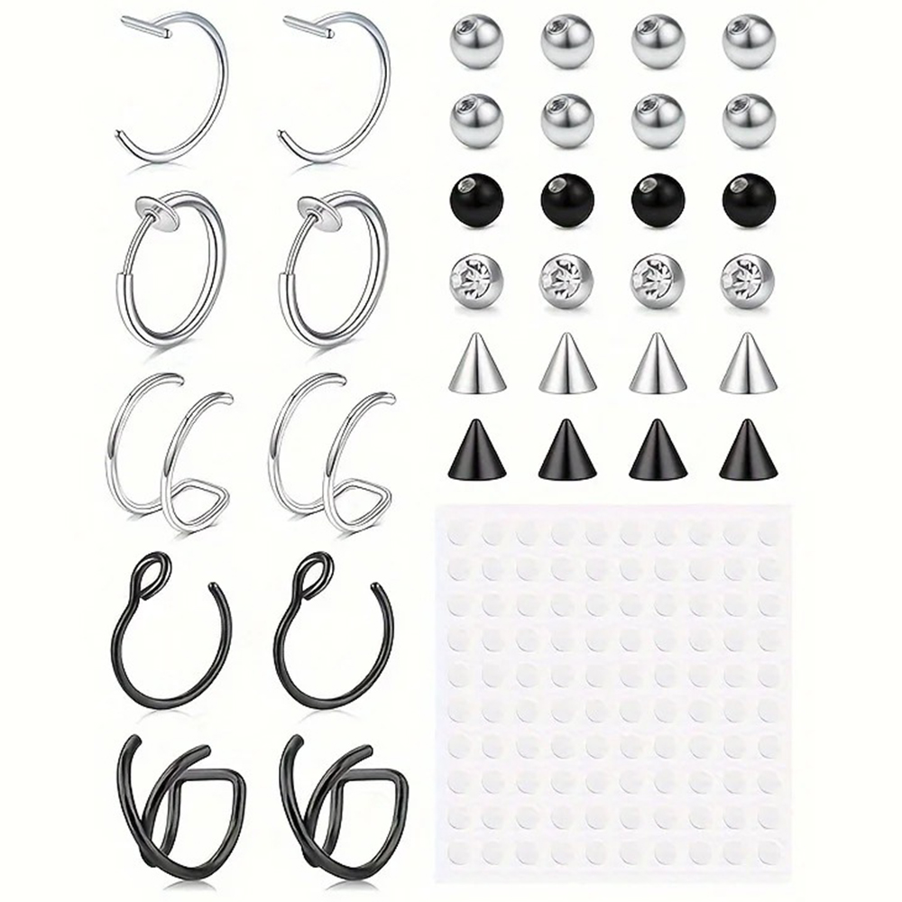 Fake Piercings Fake Lip Ring F - Body Jewelry Ear Piercing ulasan dan harga