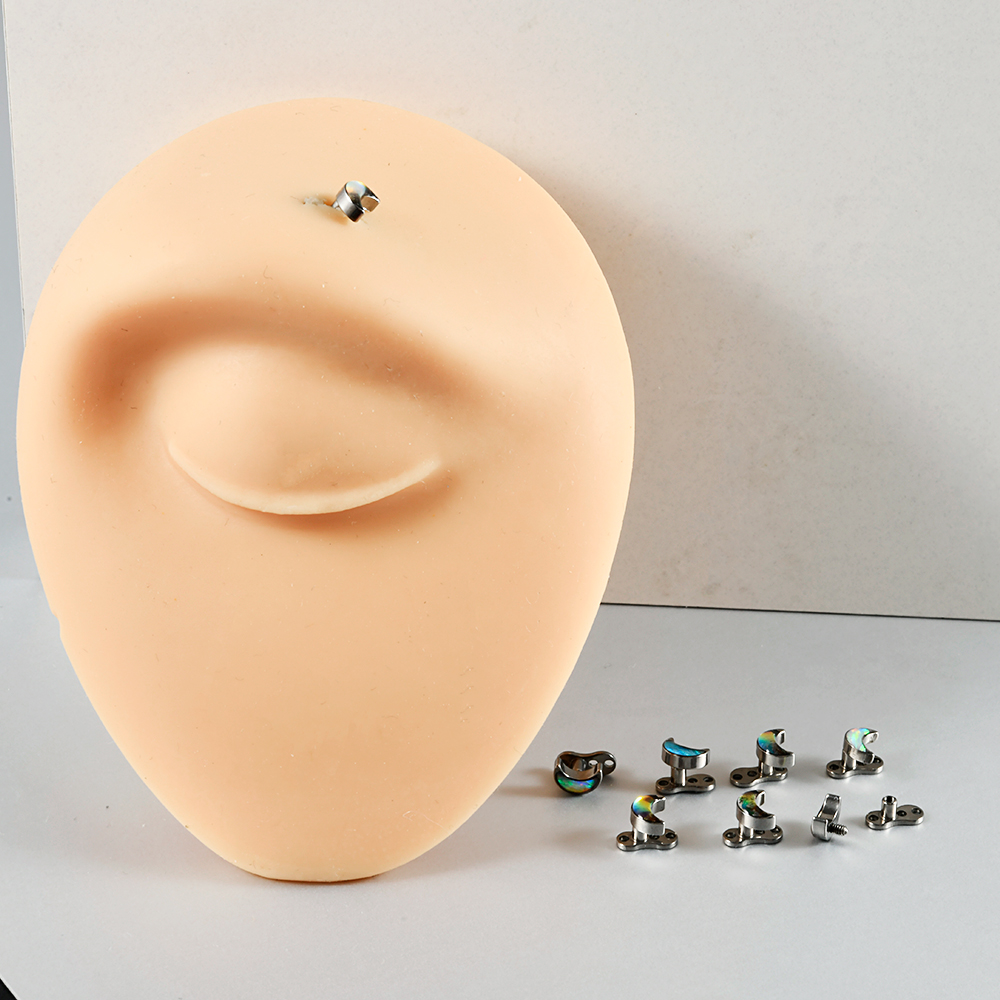 1PC Titanium Flash Film&Opal M - Dermal Anchor Top ulasan dan harga