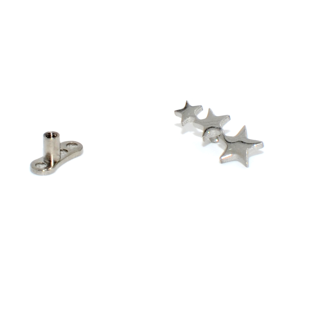 1PC Steel/Titanium Base Micro  - Dermal Anchor Top ulasan dan harga