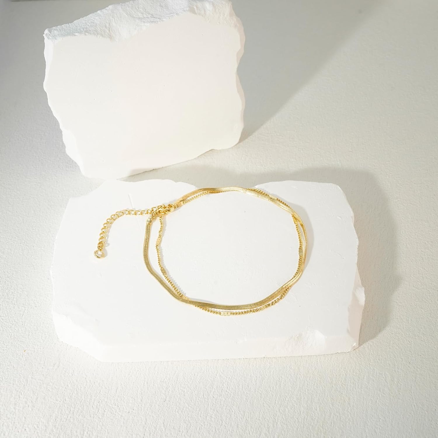 Ankle Bracelets for Women 14k  - Body Jewelry Real Gold ulasan dan harga