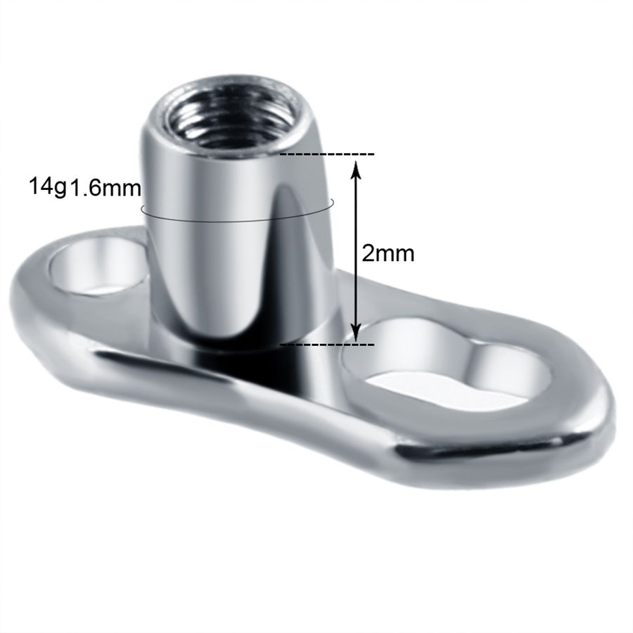10pcs/lot G23 Titanium Micro D - Dermal Anchor Top ulasan dan harga