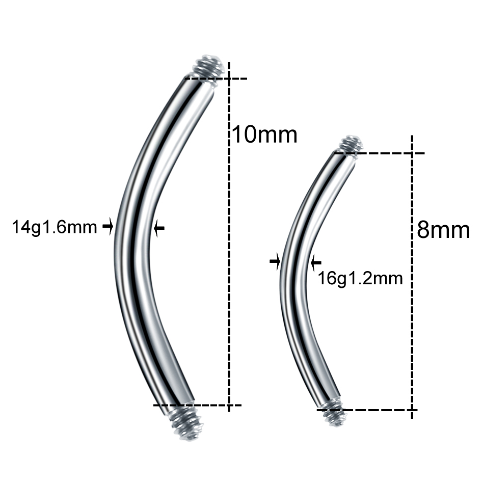 100Pcs/lot Steel Piercing Bana - Body Jewelry Gauges ulasan dan harga