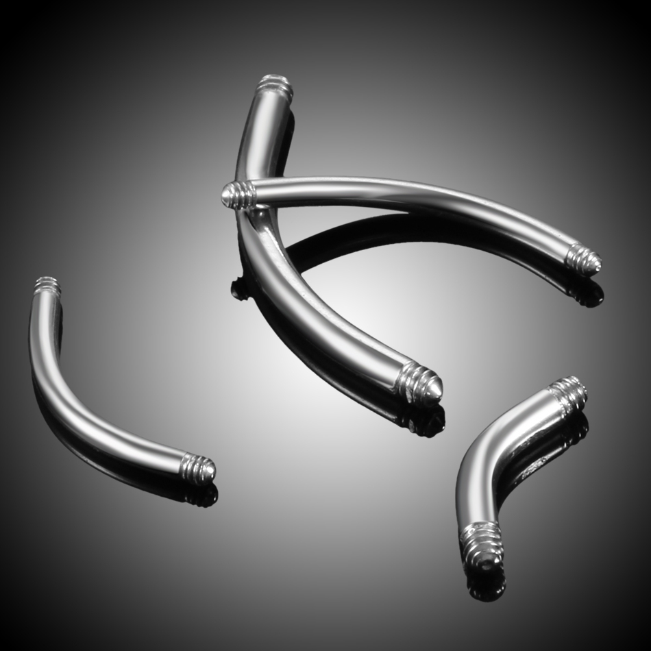 100Pcs/lot Steel Piercing Bana - Body Jewelry Gauges ulasan dan harga