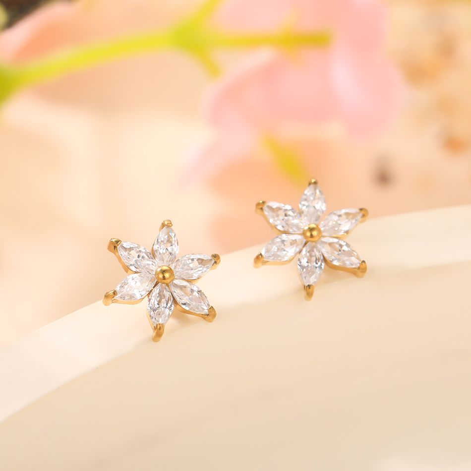 1/5PCS Titanium Crystal Flower - Dermal Anchor Top ulasan dan harga