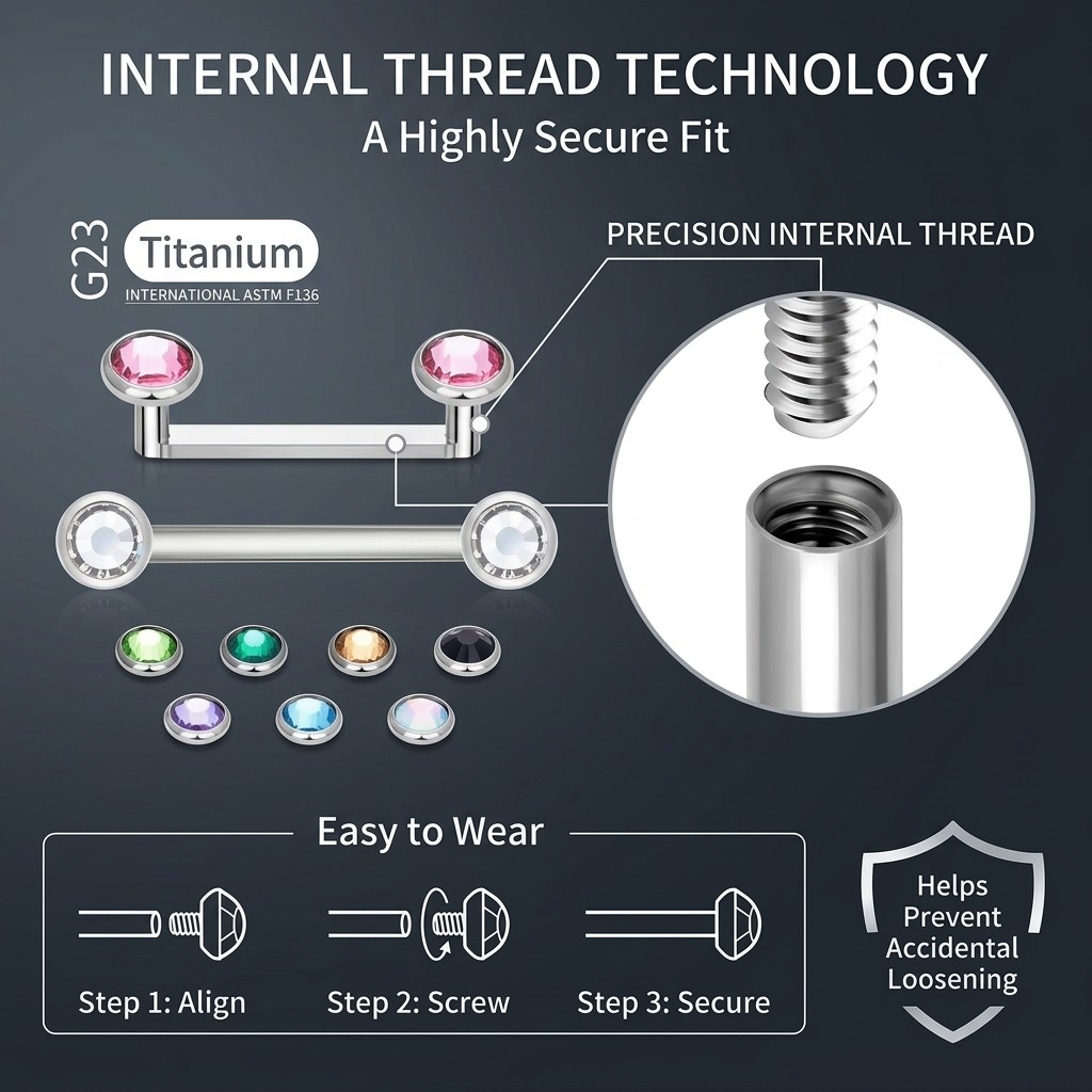 Tiny Minimalist F136 Titanium  - Dermal Anchor Top ulasan dan harga