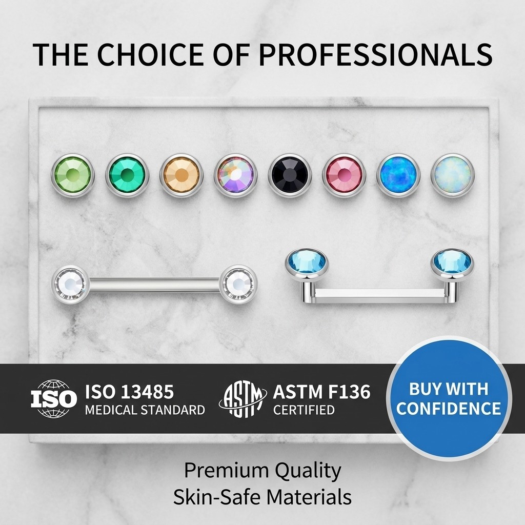 Tiny Minimalist F136 Titanium  - Dermal Anchor Top ulasan dan harga