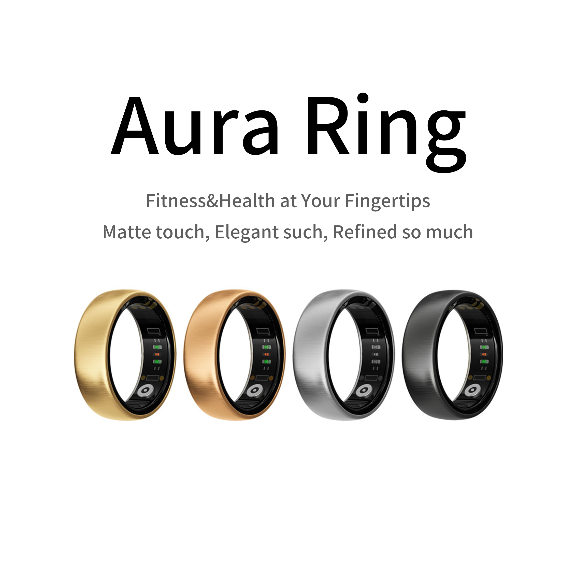AURA Matt Smart Ring Fitness S - Daith Heart Ring ulasan dan harga