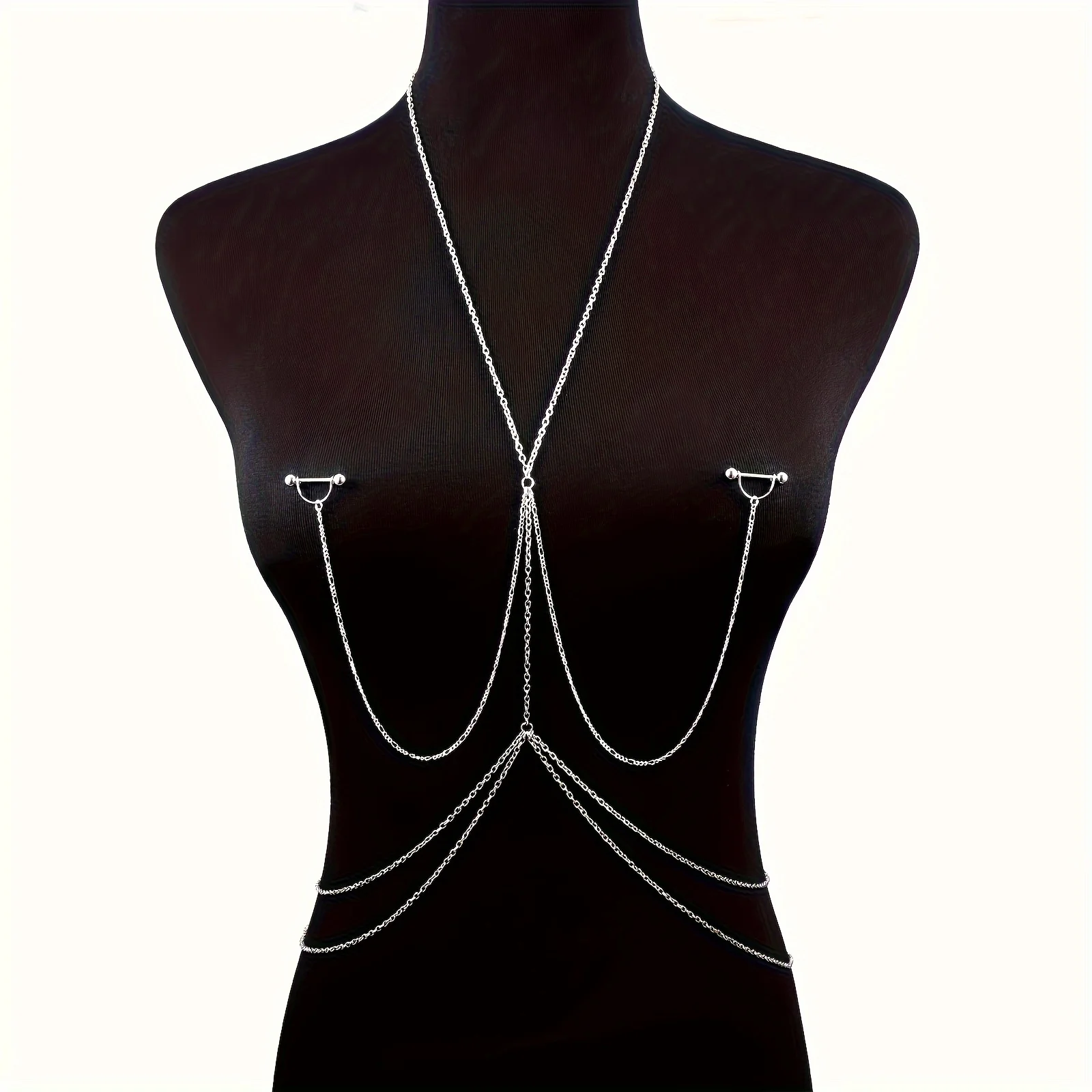 1pc  Elegant & Sexy Body Chain - Body Jewelry Nipple Rings ulasan dan harga
