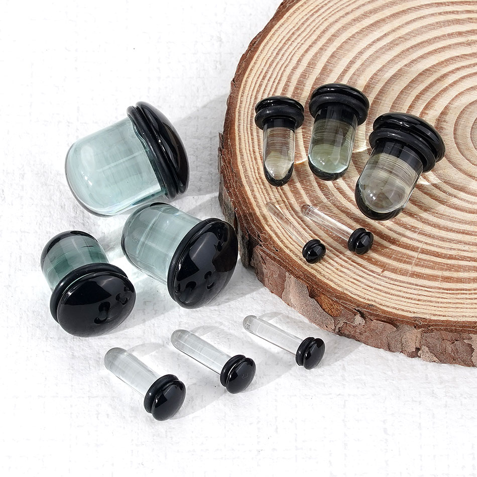 2pcs Glass Ear Gauges Stretchi - Body Jewelry Gauges ulasan dan harga