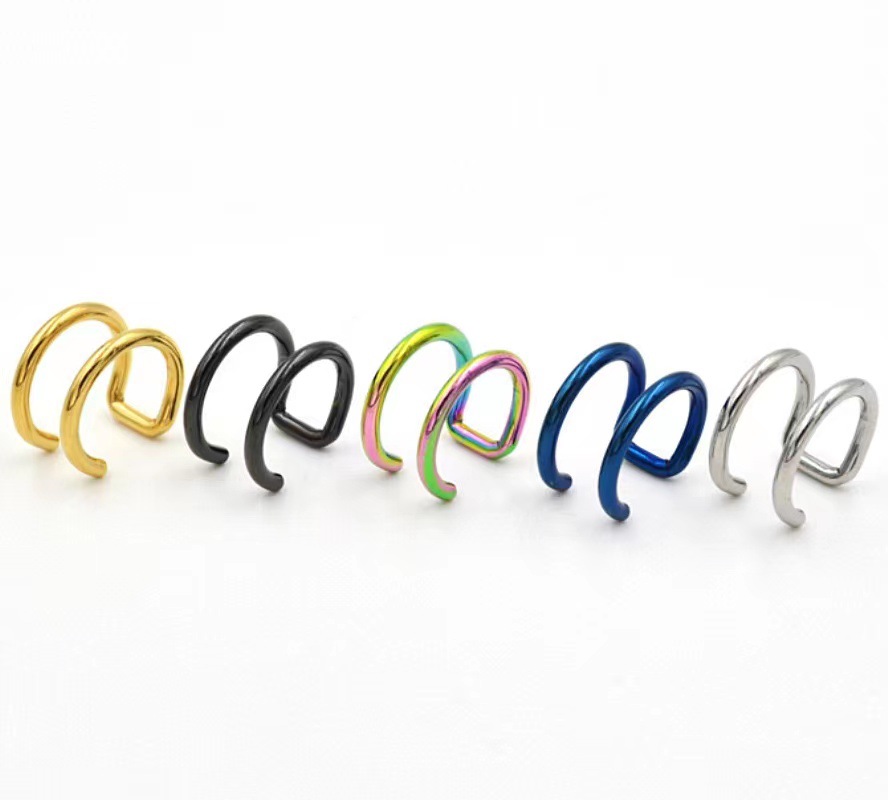 2Pcs 316L Stainless Steel Clip - Body Jewelry Ear Piercing ulasan dan harga