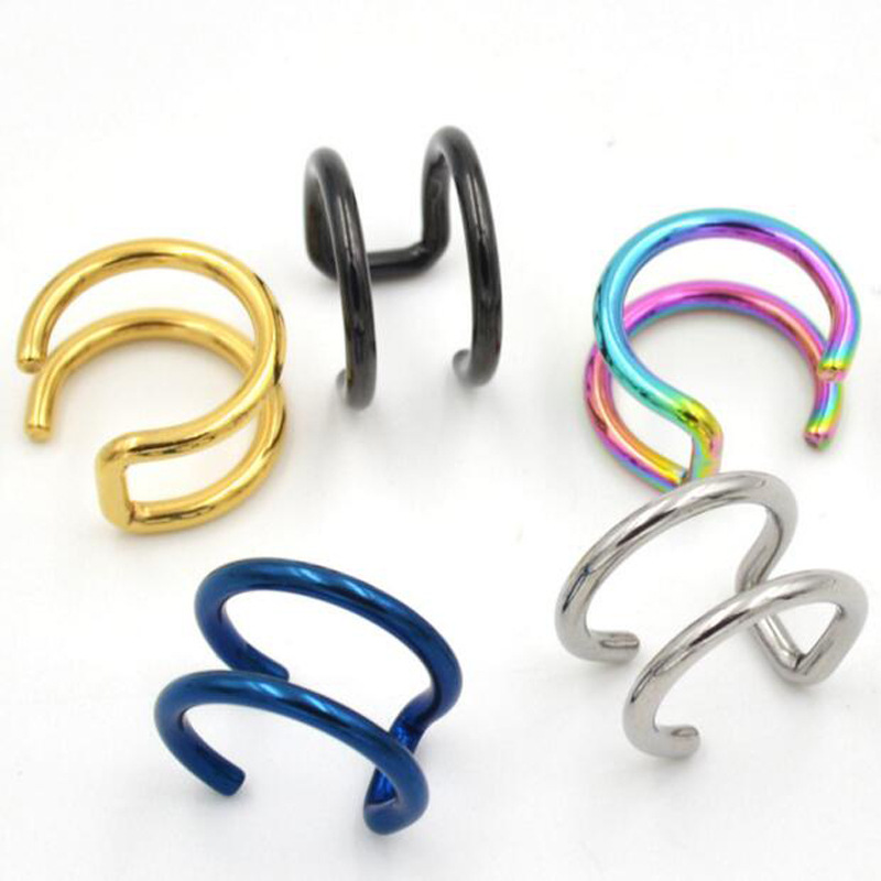 2Pcs 316L Stainless Steel Clip - Body Jewelry Ear Piercing ulasan dan harga
