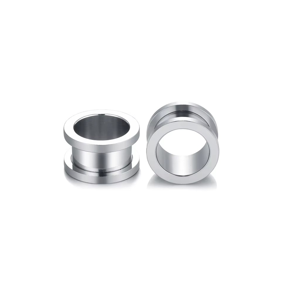 1Pair Stainless Steel Ear Plug - Body Jewelry Gauges ulasan dan harga