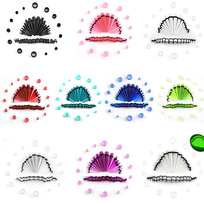 50pcs Acrylic Spike Ear Gauges - Body Jewelry Gauges ulasan dan harga