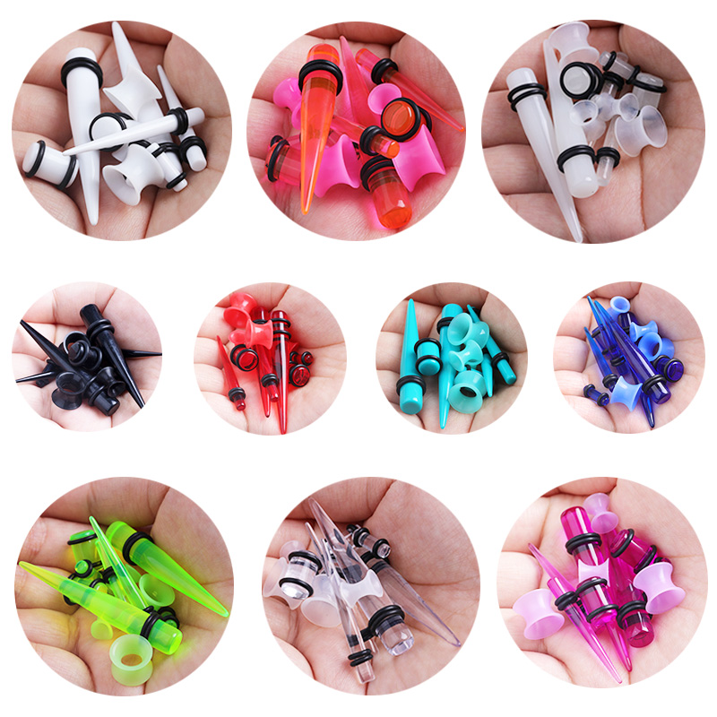 50pcs Acrylic Spike Ear Gauges - Body Jewelry Gauges ulasan dan harga
