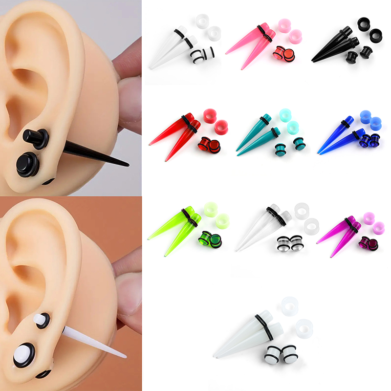 50pcs Acrylic Spike Ear Gauges - Body Jewelry Gauges ulasan dan harga