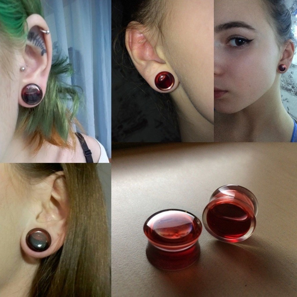 Double Saddle Ear Plug Jewelry - Body Jewelry Gauges ulasan dan harga