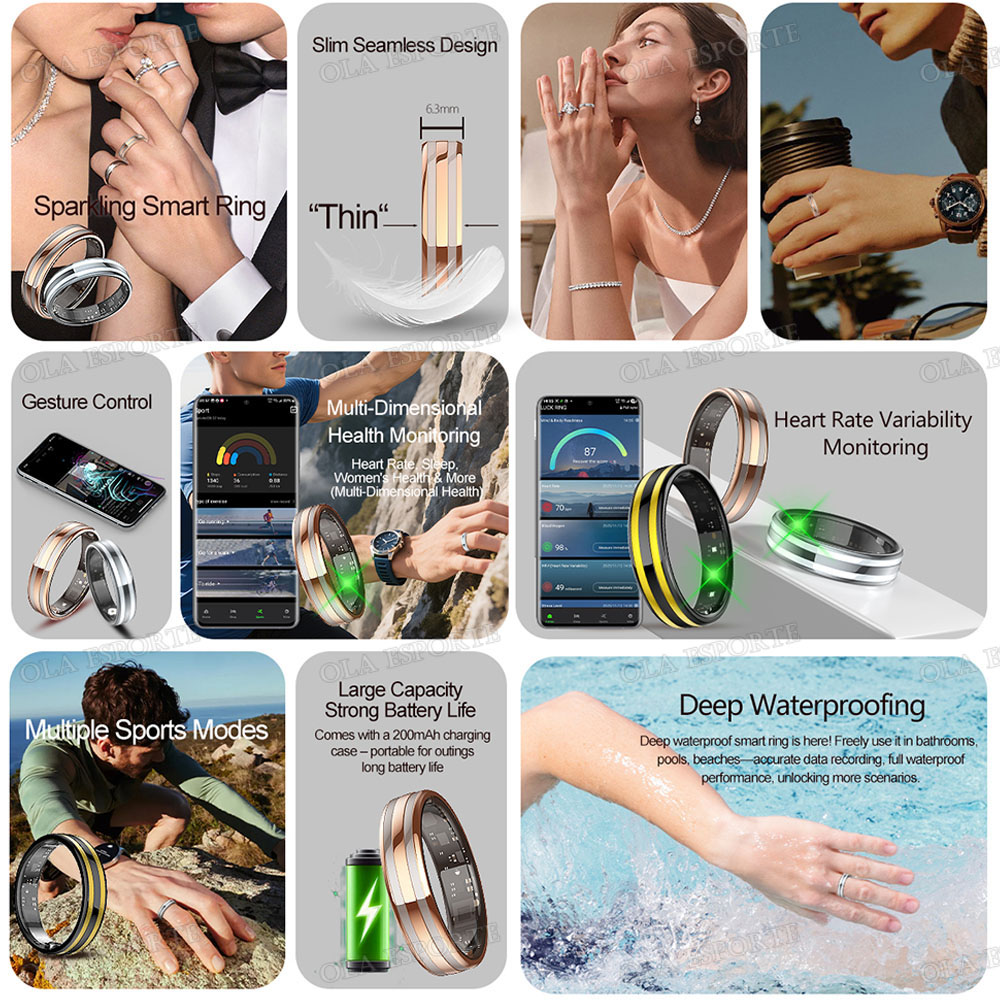 New 6.3mm Thin Smart Ring Heal - Daith Heart Ring ulasan dan harga