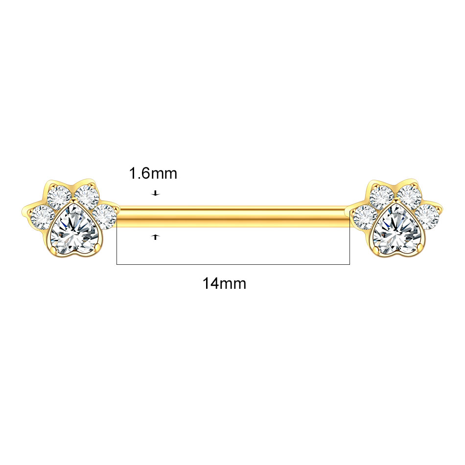 1Pc Titanium Flower Nipple Pie - Body Jewelry Nipple Rings ulasan dan harga