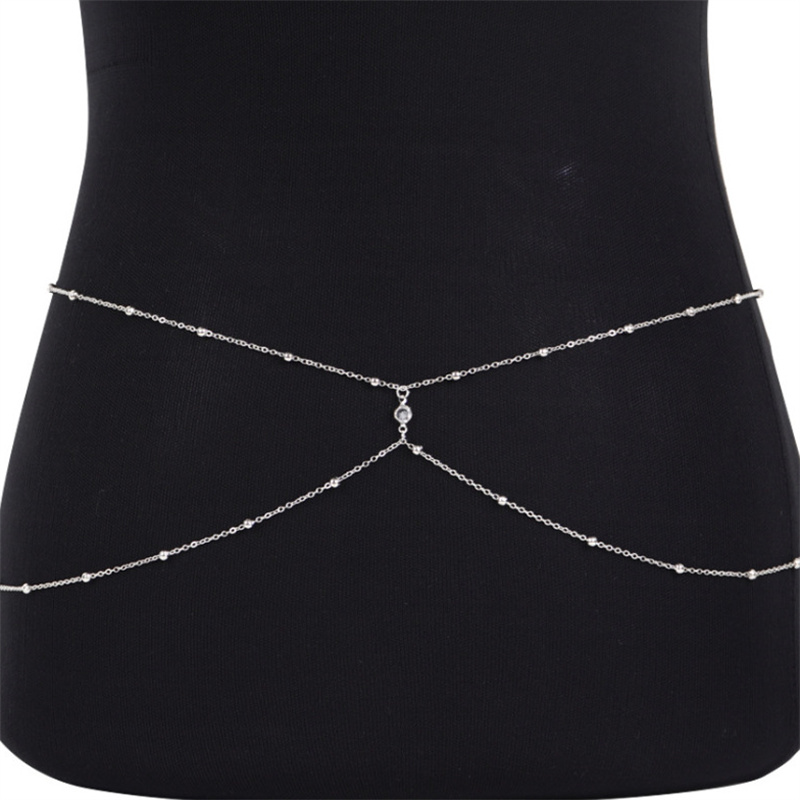 Clear Rhinestone Beaded Belly  - Body Jewelry For Sale ulasan dan harga
