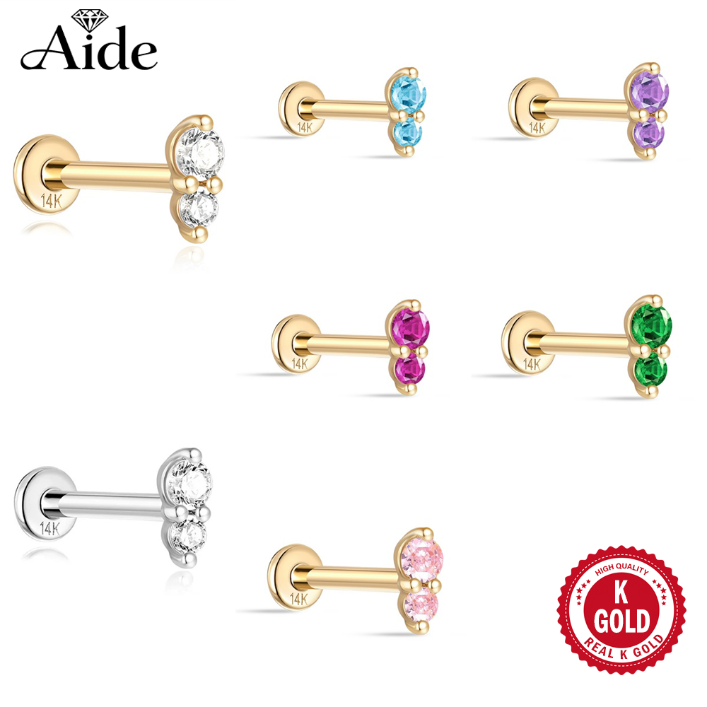AIDE Real 14K Solid Gold Color - Body Jewelry Real Gold ulasan dan harga