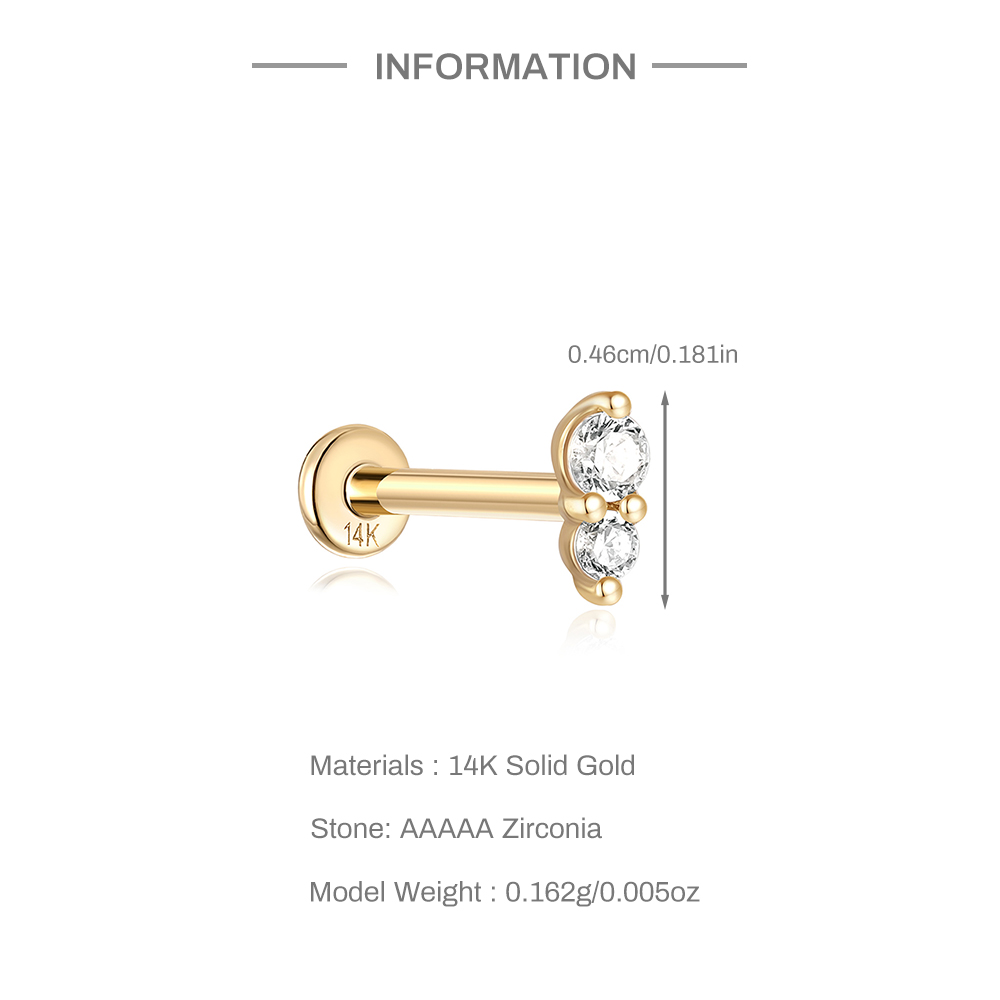 AIDE Real 14K Solid Gold Color - Body Jewelry Real Gold ulasan dan harga