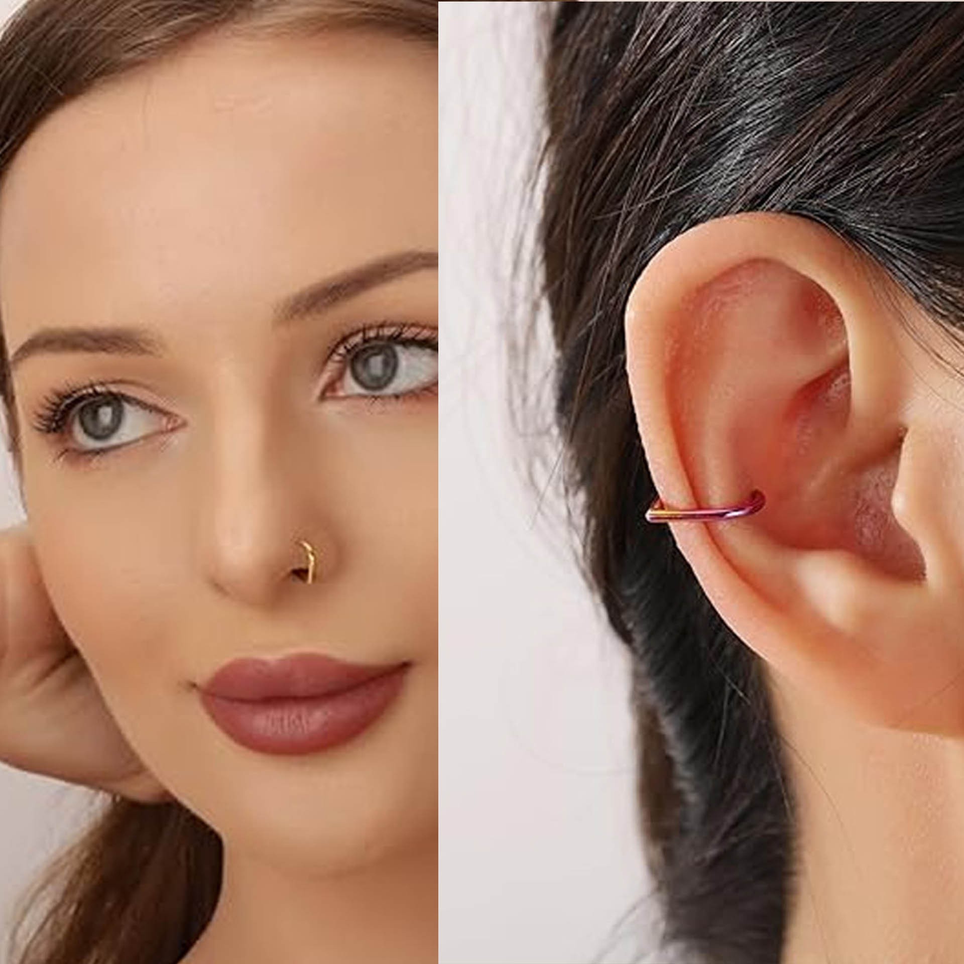 5Pcs Stainless Steel Fake Nose - Body Jewelry Ear Piercing ulasan dan harga