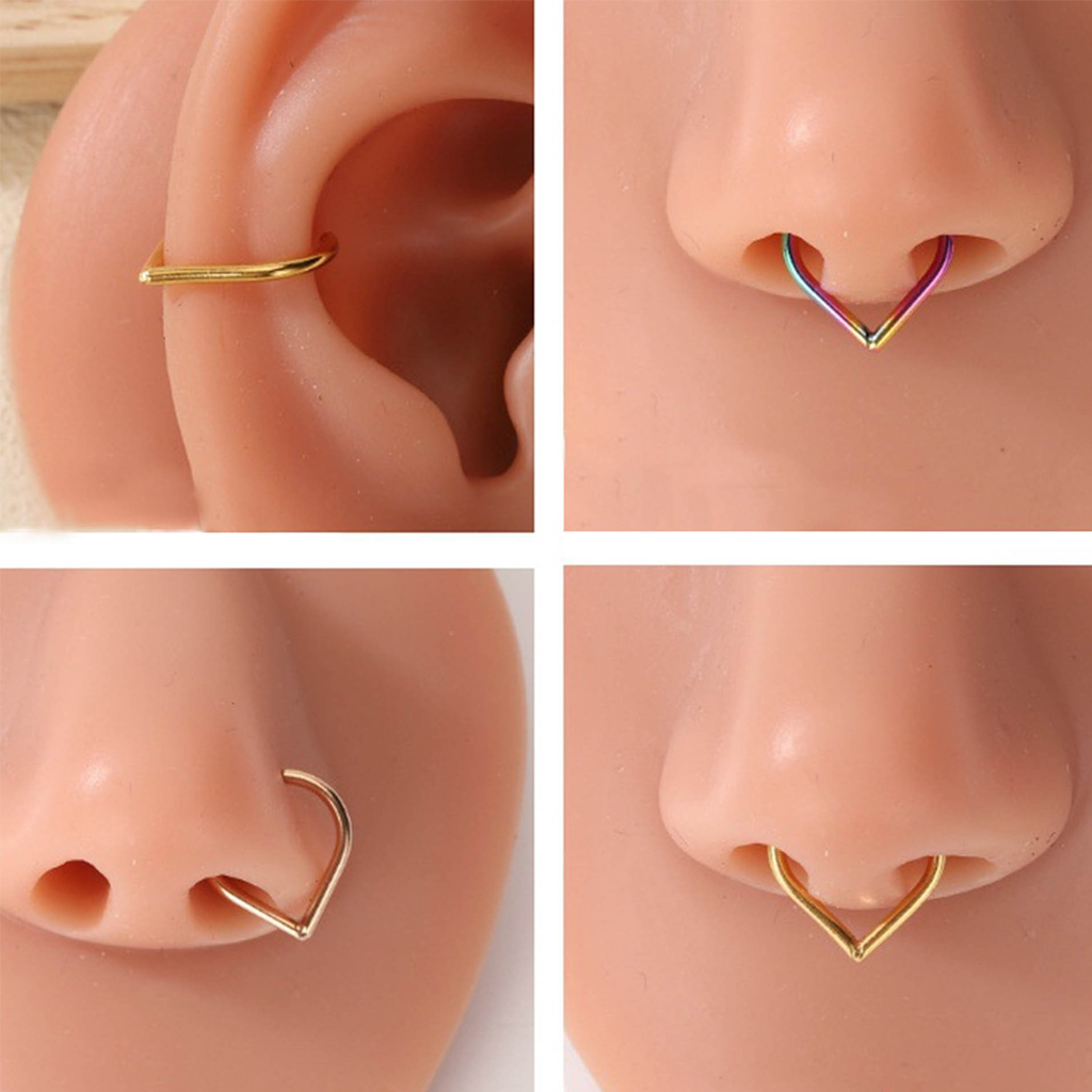 5Pcs Stainless Steel Fake Nose - Body Jewelry Ear Piercing ulasan dan harga